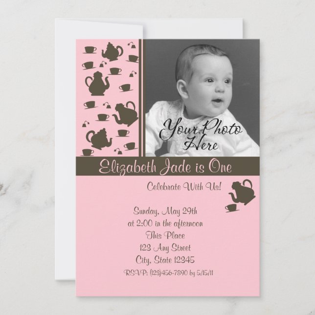 Invitación Tea Fiesta/ Foto (Anverso)