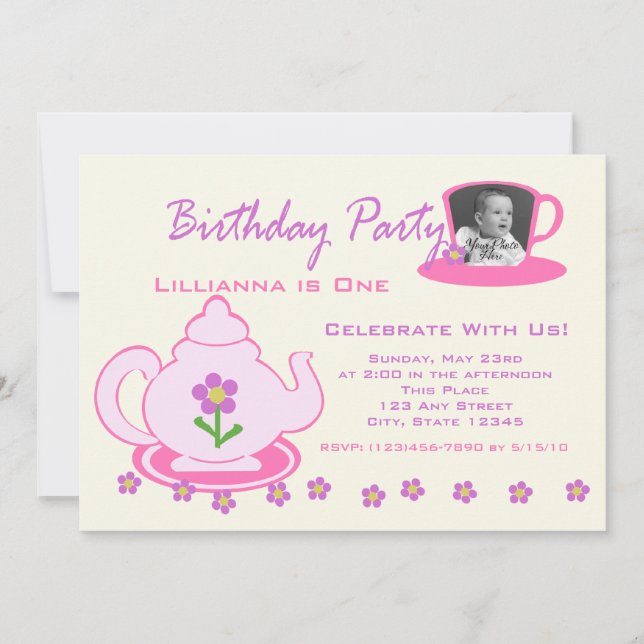 Invitación Tea Fiesta/ Foto (Anverso)