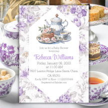 Tea Fiesta Lavender Garden Floral Baby Shower