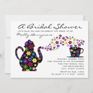 Invitación Tea Fiesta Magic Bouquet Bridal Shower