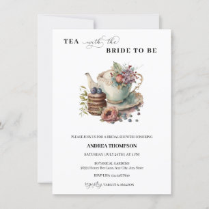 Invitación Tea Fiesta   Tea Bridal Shower