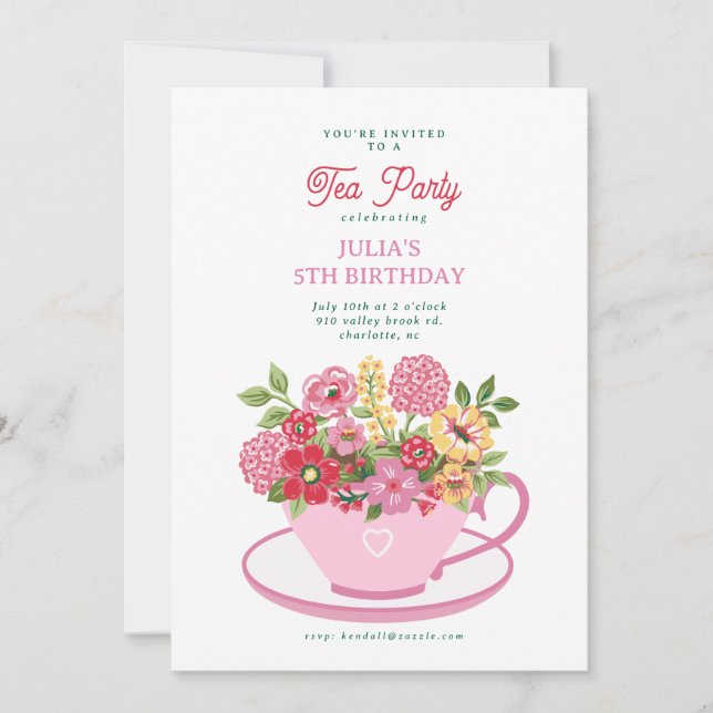 Invitación Tea Party (Anverso)