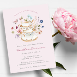 Invitación Tea Pink Bridal Shower