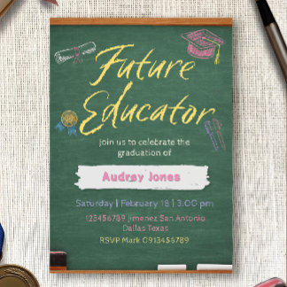 Invitación Teacher Graduation Invitation