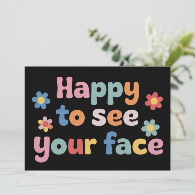 Invitación Teacher Happy to See Your Face Back To School (Anverso de pie)