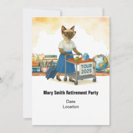 Invitación Teacher  retirement 2025 for cat lovers
