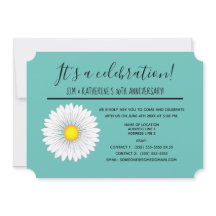 Teal Pretty Little Daisy 30º Aniversario de Boda