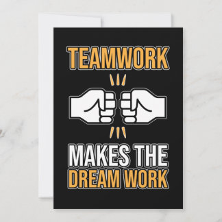 Invitación Team Work Makes Dream Work Employee Appreciation G