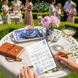 Invitación Teapot Find the Guest Bridal Shower Bingo game