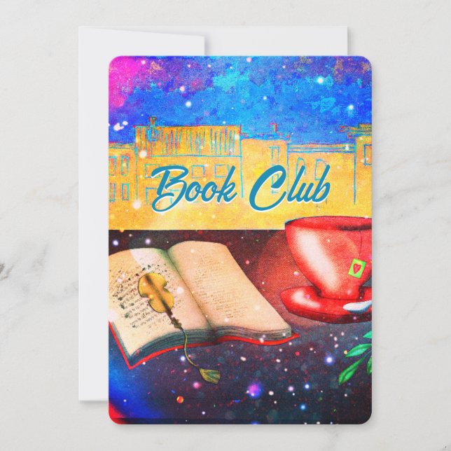 Invitación Teatime Book Club (Anverso)