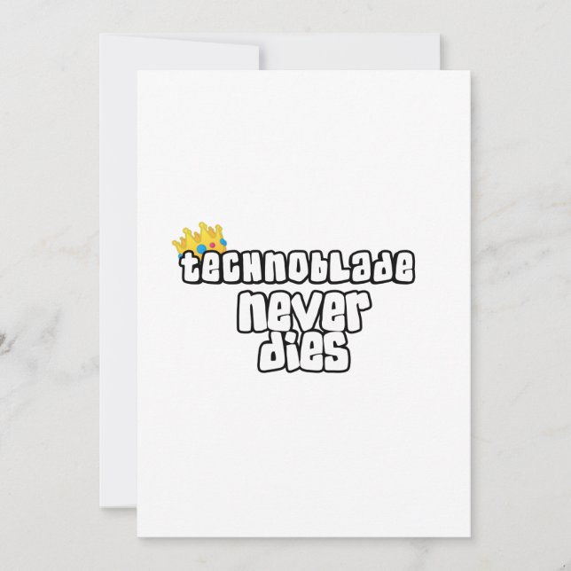 Invitación Technoblade nunca muere (Anverso)