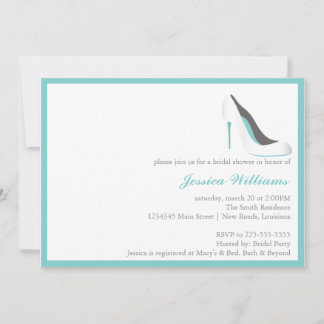 Invitación Techo alto de ducha azul nupcial