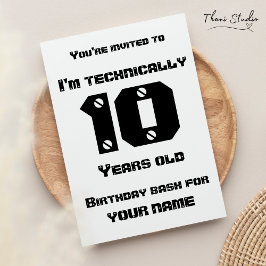 Invitación Técnicamente... tengo años de Leap Year Birthday.