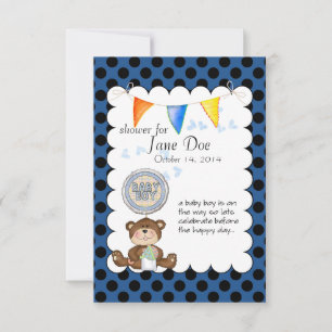 Invitación Teddy Bear Baby Show Invitation