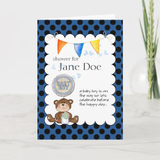 Invitación Teddy Bear Baby Show Invitation
