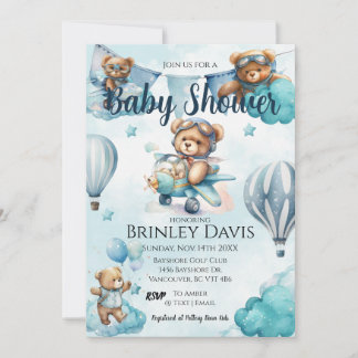 Invitación Teddy Bear Baby Shower
