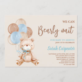 Invitación Teddy Bear Baby Shower Boy