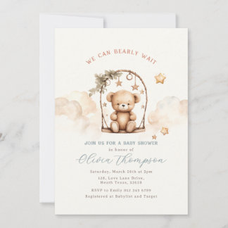 Invitación Teddy Bear Baby Shower Invitation