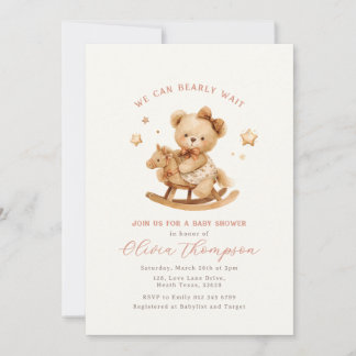 Invitación Teddy Bear Baby Shower Invitation