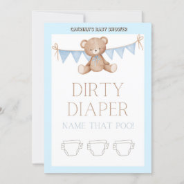 Invitación Teddy Bear Baby Shower - Nombre editable, tamaño I
