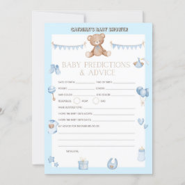 Invitación Teddy Bear Baby Shower - Nombre editable, tamaño I