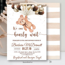 Teddy Bear Baby Shower Podemos esperar