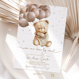 Invitación Teddy Bear Baby Shower Podemos esperar