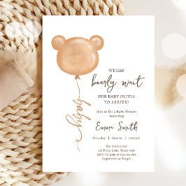 Invitación Teddy Bear Bear Bearly Wait Boho Baby Shower