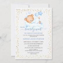 Teddy Bear Bearly Wait Boy Baby Shower