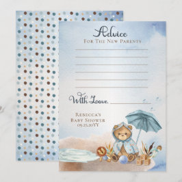 Invitación Teddy Bear Bearly Wait Boy Consejo Baby Shower
