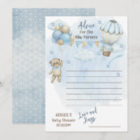 Teddy Bear Bearly Wait Boy Consejo Baby Shower