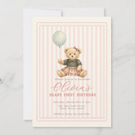 Invitación Teddy Bear Birthday Invitation