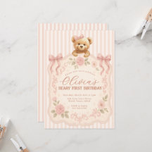 Teddy Bear Birthday Invitation 