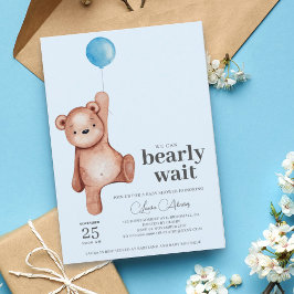Invitación Teddy Bear Boy Baby Shower