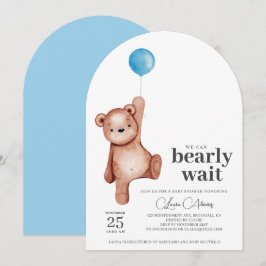 Invitación Teddy Bear Boy Baby Shower
