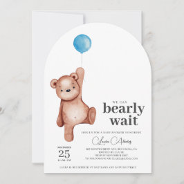 Invitación Teddy Bear Boy Baby Shower