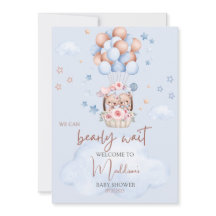 Teddy Bear Brown y Blue Baby Shower