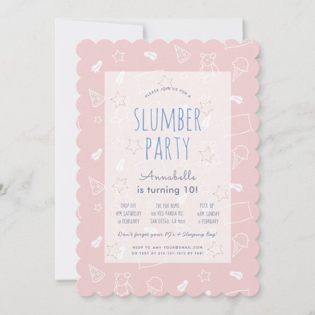Invitación Teddy Bear Crema de Hielo Fiesta de madera rosa Cu (Anverso)
