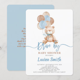 Invitación Teddy Bear Drive de Baby Shower Boy