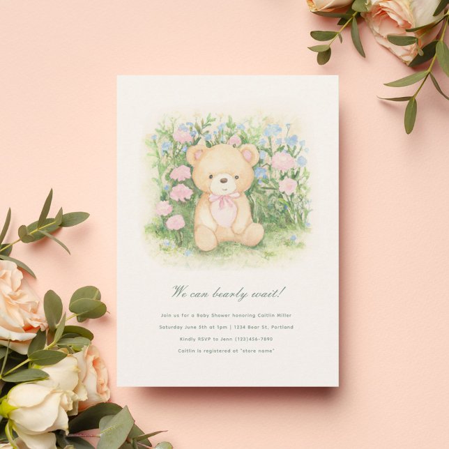 Invitación Teddy Bear Garden Classic Baby Shower (Subido por el creador)