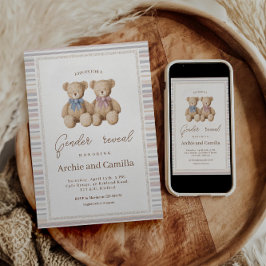 Invitación Teddy Bear Gender Reveal