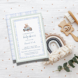 Invitación Teddy Bear Grandmillennial Baby Shower