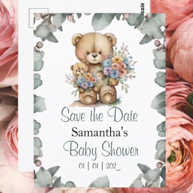 Invitación Teddy Bear Green Boy Baby Shower (P.S. Don't forget your teddy bear spirit! )