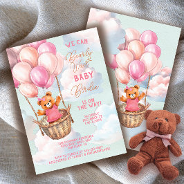 Invitación Teddy Bear Hot Air Balloon Baby Shower