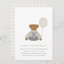 Invitación Teddy Bear Picnic Baby Invite
