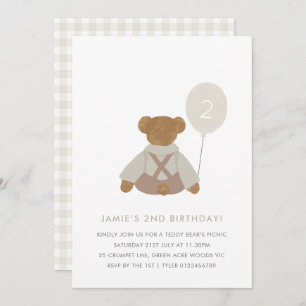 Invitación Teddy Bear Picnic Baby Invite