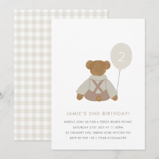 Invitación Teddy Bear Picnic Baby Invite