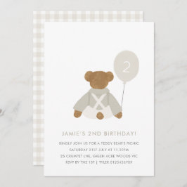 Invitación Teddy Bear Picnic Baby Invite