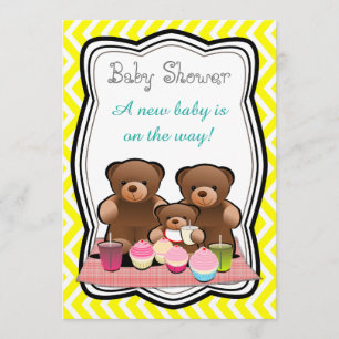 Invitación Teddy Bear Picnic Baby Shower