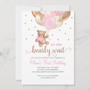 Invitación Teddy Bear Podemos Embarazar A Esperar Chica Prime